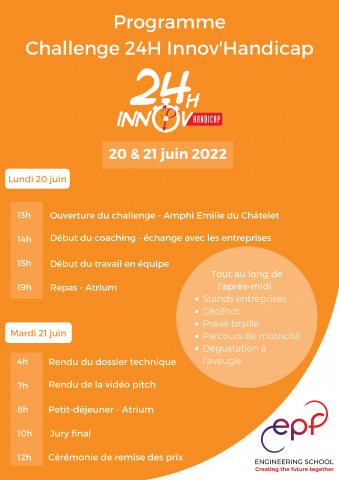 Programme Challenge 24h Innov'Handicap